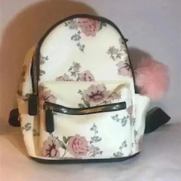 Like Dreams Vegan Rose Print Backpack Purse - Picture 2 of 9